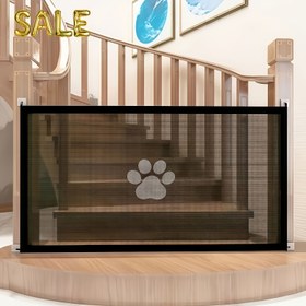 Resim 1 adet Deliksiz Pet Kapısı - Taşınabilir Katlanabilir Köpek Güvenlik Bariyeri, Merdiven ve Ev Güvenliği için Dayanıklı PE Malzemesi, İç Mekan Kullanımı için Kolay Kurulum, Köpekler için Pet Kapısı, İç Mekan Pet Çitleri, Modern Ev Dekoru, Sağlam Yapı 