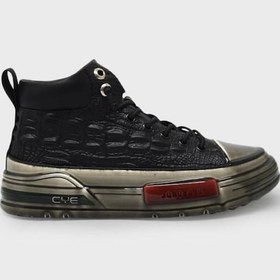 Resim Pepita E017 Bilek Boy İthal Deri Sneakerserkek Spor Ayakkabı Siyah 