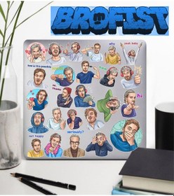Resim Brofist Pewdiepie Song, By Roomie Sticker Seti Laptop Ajanda Tablet Defter Etiket Bullet Journal Diğer 