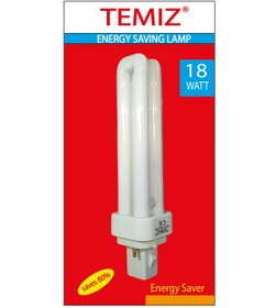 Resim Temiz Beyaz PLC Enerji Tasarruflu Ampul TE-G24-18W-6500K-PLC 