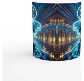 Resim Ikizler Burcu Baskılı Kahve Kupası - Zodyak Maskeli Balo Vs3 