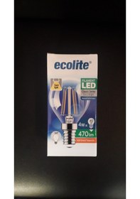 Resim Ecolite 5'li Paket E14 Gün Işığı Rustik Top Led Ampul 