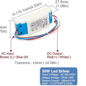 Resim Chanzon Led Sabit Akım Adaptörü 6w-50w 300ma-1500ma Güç Kaynağı, Lamba Trafo 1w Chınakahverengi Kahverengi 