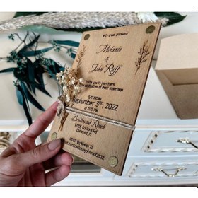 Resim Ahşap Zımba Detaylı Davetiye 