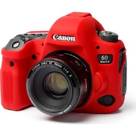 Resim DP Canon Eos 6d Mark Iı 2 Için Silikon Koruyucu Kılıf (KIRMIZI) 