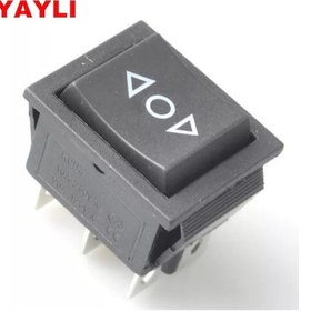 Resim Mr-111 Geniş Işıksız Anahtar On -off- On 6p Ok Lu Yaylı Siyah 