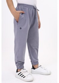 Resim Toontoy Kids Toontoy Erkek Çocuk Baskılı Beli Paçası Lastikli Cepli Basic Jogger Eşofman Altı - 2 İplik Koyu Gri 