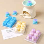 Resim 10 adet Şeffaf Plastik Klamshell, Kare, Kalp ve Yuvarlak Şekillerde - DIY Mum Yapımı için İdeal 