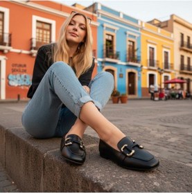 Resim Aska Shoes Shoes Günlük Tokalı Babet 2025aska001 Siyah 