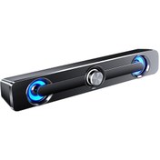 Resim Springsun Sada V-111 Usb+3.5mm Kablolu Masaüstü Hoparlörü, 3w Çift Kanal, 30hz-15khz Sesi, Siyah Plastik Mini Soundbar 