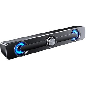 Resim Springsun Sada V-111 Usb+3.5mm Kablolu Masaüstü Hoparlörü, 3w Çift Kanal, 30hz-15khz Sesi, Siyah Plastik Mini Soundbar 