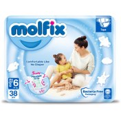 Resim Nessiworld Molfix Bebek Bezi Fırsat Paketi 6 Beden 15+ Kg 38 Adet 