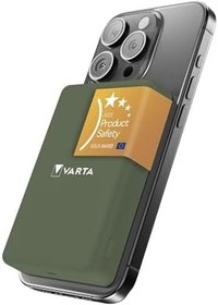 Resim VARTA Power Bank 5.000mAh, powerbank magnetico, Mag Pro Power on Demand, caricabatterie portatile con USB C, compatibile con MagSafe e Qi Standard (per compatibilità con iPhone e Android), verde 