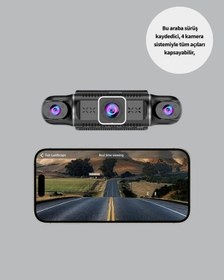 Resim Cj 4 Kameralı Araç İçi Kamera 1080p Gps Takip Wifi Gece Görüşlü 