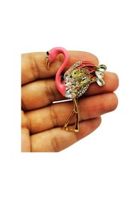 Resim Zarif Flamingo Broş Çok Renkli 