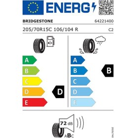 Resim Bridgestone Duravis R660 205/70R15C 106/104R 8Pr Yaz Lastiği 2023 