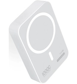 Resim Mars Mobıle 10.000 mAh PD 15W Magsafe Kablosuz Wireless Taşınabilir Şarj Cihazı Beyaz Powerbank 