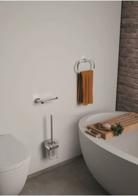 Resim Stelvio Tuvalet Kağıtlık,açık - Krom Krom 