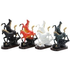 Resim 9072942581320drvs - Polyester 2'li Şahlanmış At Figürü 