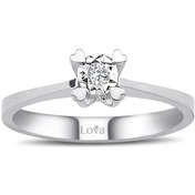 Resim Lova 0,30 Karat Efektli Pırlanta Tektaş Yüzük - 1070091 