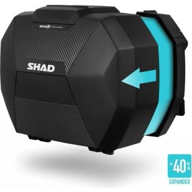 Resim Shad Motosiklet Çanta - Topcase - Shad SH38X Yan Çanta Seti Expandable Genişleyebilir Carbon 38LT 