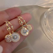 Resim 1 Çift Kubik Zirkonya Detaylı Vintage Bohem Eğlence Küpü - 18K Altın Kaplama, 925 Gümüş Kancalar, Günlük Giyim ve Hediyeler İçin Mükemmel, Her Gün Eğlence Küpü|Bohem Tarzı|Dayanıklı Eğlence Küpü 