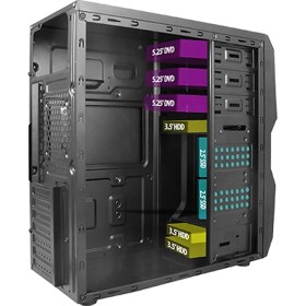 Resim Tuba Toptaş Vento TA-K61 Mid Tower, 550W 80+ Siyah, Atx Kurumsal Kasa 