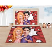 Resim Bk Gift Kişiye Özel Sevgililer Karikatürlü 1000 Parça Profesyonel Puzzle-3 