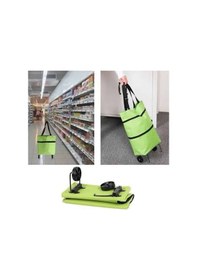 Resim Alışveriş Çantası Katlanabilir Pazar Arabası Tekerlekli Pazar Ara 