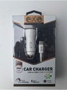 Resim Exe Technology Exe Usb-c Pd 18w Usb A - Usb C Araç Içi Şarj Aleti Type-c To Type C Kablolu 