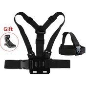 Resim Kayış Seti 2-shoot Elastik Kablo Demeti Göğüs Ve Kafa Kayışı Gopro Hero 10 9 8 7 Siyah Sjcam Sj4000 Yi 4k H9 Kamera Yatağı Insta360 İçin Aksesuar 
