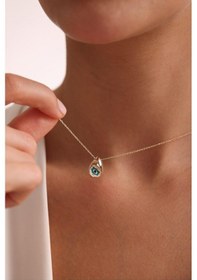 Resim Gianfranco Nazar Boncuğu Mineli Damla Kolye 