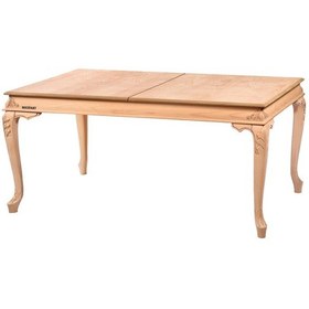 Resim Masifart Novella 170 Lik Bombeli Oymalı Açılır Masa Cilasız Ham Ham 