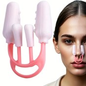 Resim Ağrısız Burun Klipsi - Anında Burun & - Burun Düzeltici, Ayarlanabilir Kanat Ucu, Unisex Burun Şekillendirici (Pembe/Beyaz) - -Formaldehitsiz ve Güvenli, Gece Boyu Büyük Burun Kanatları 