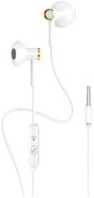 Resim Bas Dengeli Ergonomik Kulak İçi Kulaklık, 3.5mm Jack, Beyaz 