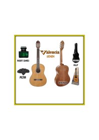 Resim Valencia Vc404 4/4 Klasik Gitar + Kılıf + Akort Cihazı + PenaNaturel 