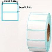 Resim 1200 adet Kendinden Yapışkanlı Etiket Stickerları, 4x2cm Boş Dikdörtgen Adres Etiketleri Ofis & Mutfak Yazıcıları İçin - Çok Yönlü Not İşaretleme Etiketleri 