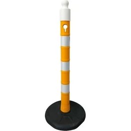 Resim İleri Trafik Dubalı Uyarı Dikmesi 110 x 8 cm Reflektifli - SARI 