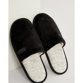 Resim Chirpy Erkek Kışlık Siyah Gri Yumuşak Taban Ev Terliği -Brookyln Konforlu ve Sıcak Tutan 