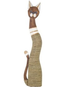 Resim Euro Flora Ahşap Kedi Dekor 21,5X8X96 Cm (540534050) 
