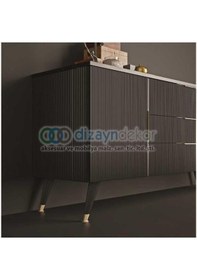 Resim Konik Açılı Çizgili Koltuk Kanepe Ve Dolap Ayağı Beyaz-altın 16 Cm 