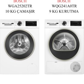 Resim Bosch WGA25202TR - WQG241A0TR 10 kg Çamaşır(Serie 4) ve 9 kg Kurutma(Serie 6) 2'li Set 