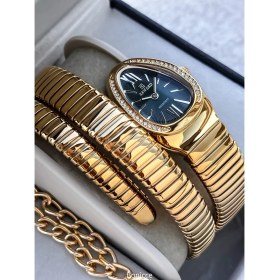 Resim Kalından Inceye Doğru Taşlı Yılan Saat (2 Tur),kibar Kasa (24 Çap),3 Atm Yeşil Çelik Kordon 