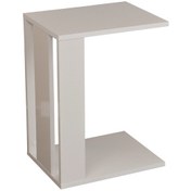 Resim Single C Beyaz Yan Servis Sehpa / Tekerlekli Laptop Sehpası 