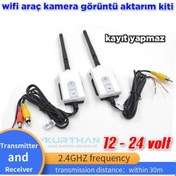 Resim Araç Kamerası Kablosuz Wifi Görüntü Aktarım Kiti 12-24 Volt 