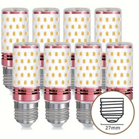 Resim 160W Ekvivalenti 2000LUMEN 6500K Soğuk Gündüz Beyazı 16W E27 Tabanlı Ayarlanamaz Tavan Fanı Aydınlatması için E27 LED Ampul Paketi 8'li 