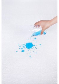 Resim %100 Pamuk Fıtted Sıvı Geçirmez Tek / Çift Kişilik Bebek Alez Yatak Koruyucu Full Kenar Çarşaf Beyaz 