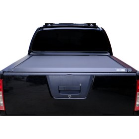 Resim Modifiyecim Nissan Navara Siyah Kısa Kasa 2006-2015 Arası Ombag Sürgülü Bagaj Kapağı Rollbag Bagaj Kepengi 