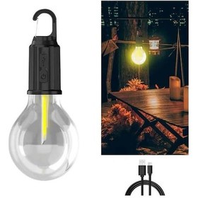 Resim 3 Farklı Mod Led'li Şarjlı Asma Kancalı Kamp Lambası Taşınabilir Ampul Çoklu Renk 