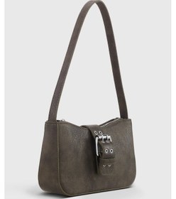 Resim Housebags Kadın Vintage Görünüm Haki Tokalı Omuz Çantası 268 Haki 